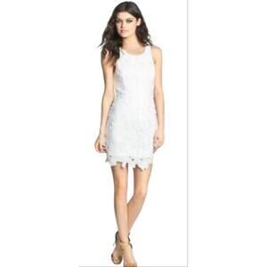 Astr White Lace Midi Dress
